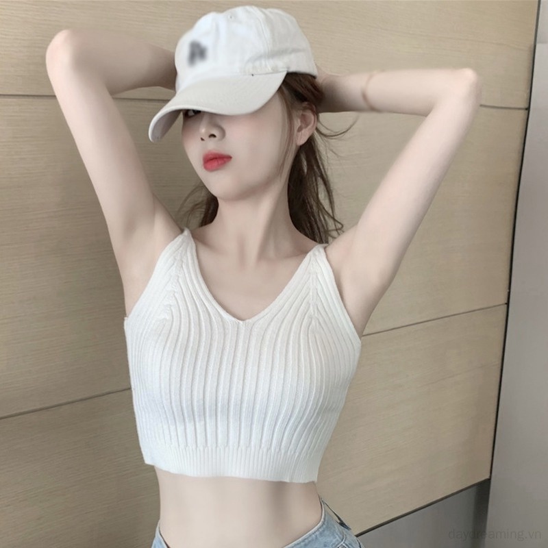 Áo Croptop Hai Dây Màu Sắc Trơn Mỏng Nhẹ Thời Trang Cho Nữ