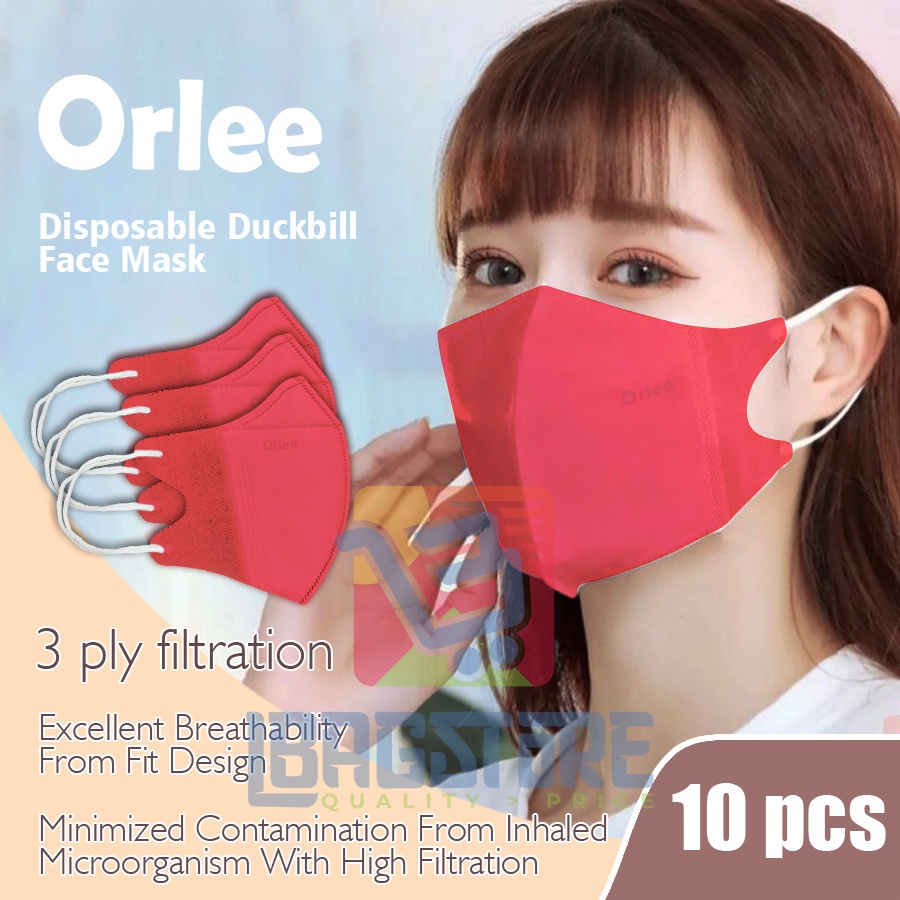 Set 10 Khẩu Trang Mỏ Vịt 3D Màu Trắng Đen Dùng Một Lần Tiện Dụng