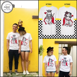 [BIG SALE] Áo thun hình Katun quân bài màu trắng KT001, KT002, Unisex Nam nữ | Shopee Việt Nam