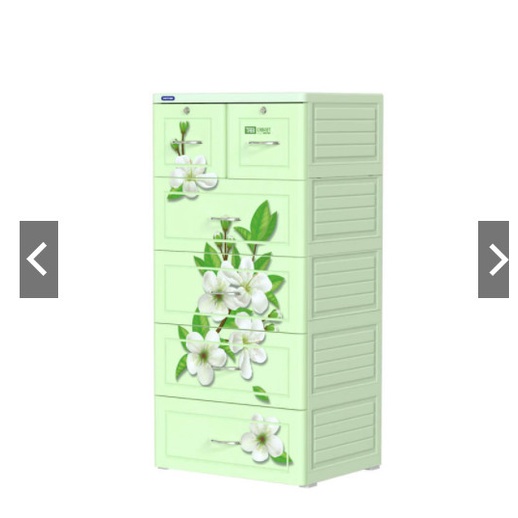 Tủ nhựa Duy Tân Tabi 5 tầng 6 ngăn - Nhiều hoa văn