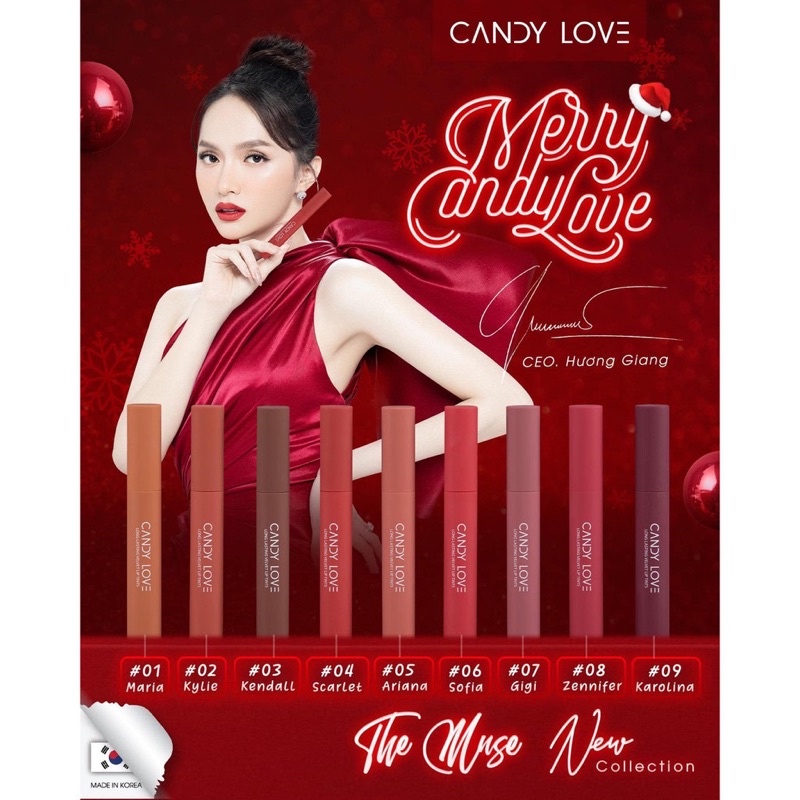 Son kem nhung lì Candy Love từ Hàn Quốc