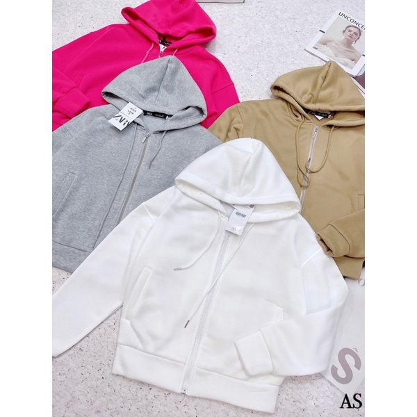 BÁN SỈ ÁO NỈ BÔNG MŨ KHOÁ 4 MÀU CHO NỮ | BigBuy360 - bigbuy360.vn