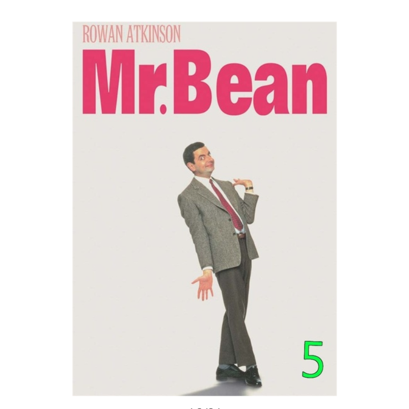 1 Miếng Dán Tường Trang Trí In Hình Phim Mr. Bean Phong Cách Cổ Điển