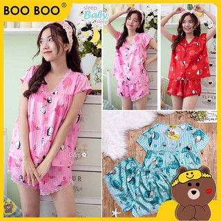 Đồ bộ Gấm ren Đùi Boo Boo mẫu chim cánh cụt