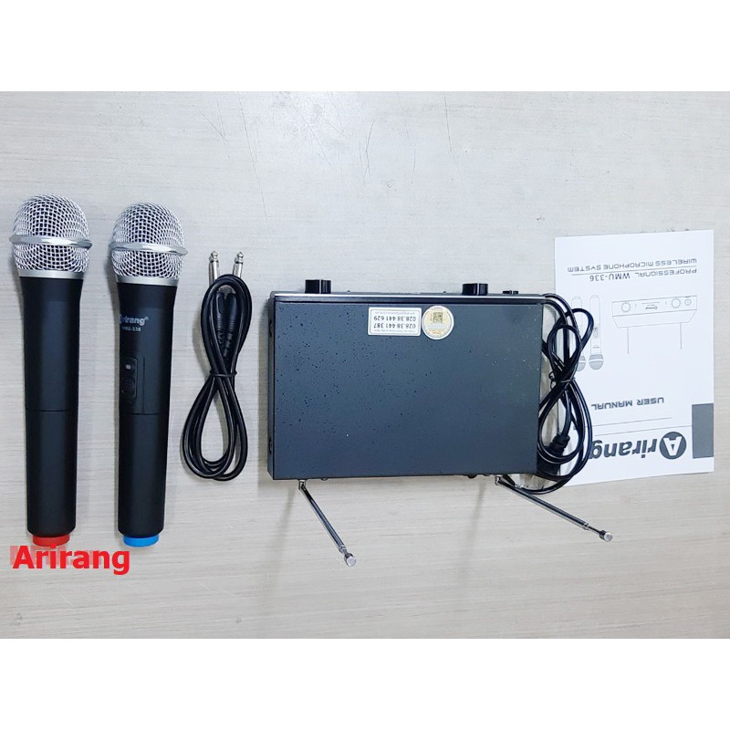 Micro karaoke không dây UHF Arirang WMU-336 Hát hay, dễ hát - Chính hãng