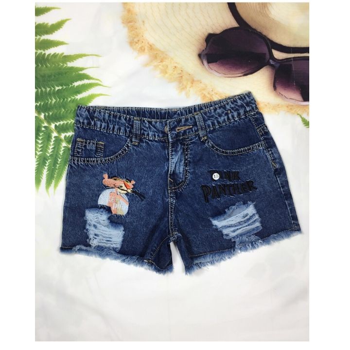 Đồ bộ bé gái jean đẹp  32-40kg. Áo thun cotton thấm hút mồ hôi- quần short jean cho bé thoải mái vận động.