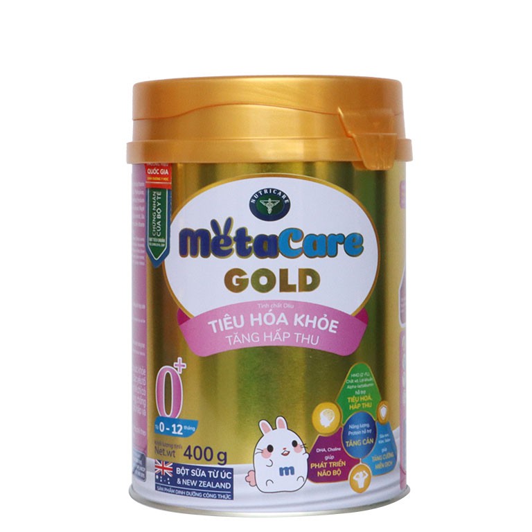 Sữa bột Nutricare Metacare gold 0+/1+/2+ 400_900g