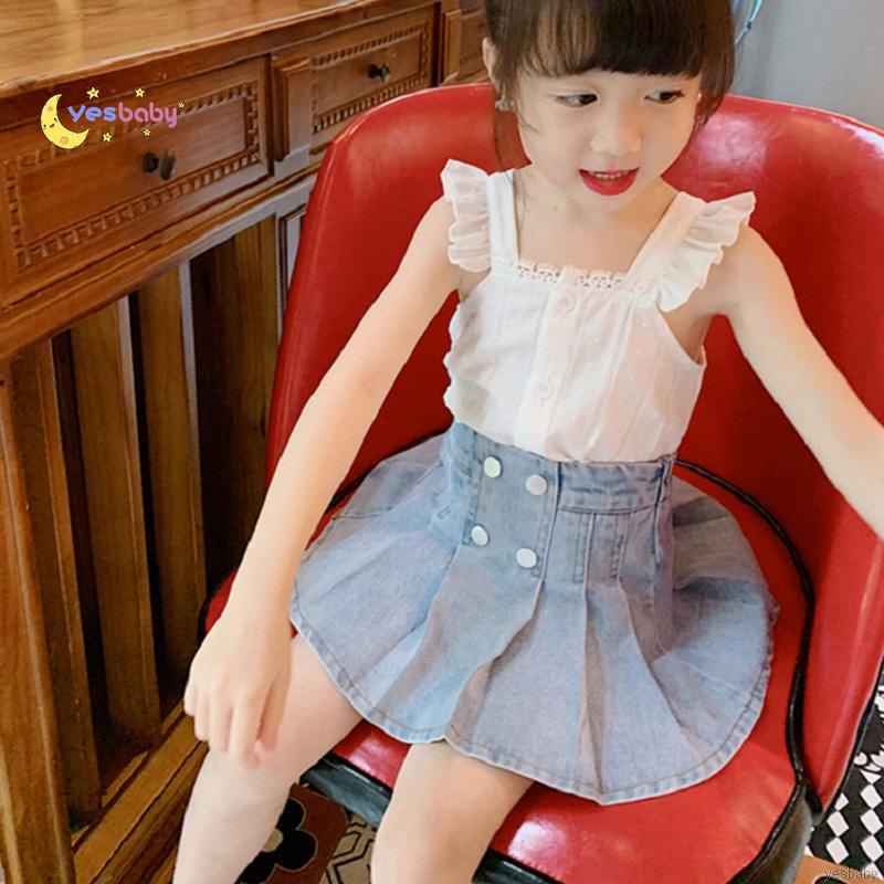 Chân Váy Màu Sắc Đơn Giản Phong Cách Hàn Quốc Cho Bé Gái