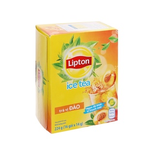 Trà lipon ice tea vị đào/chanh mật ong hộp 16 gói
