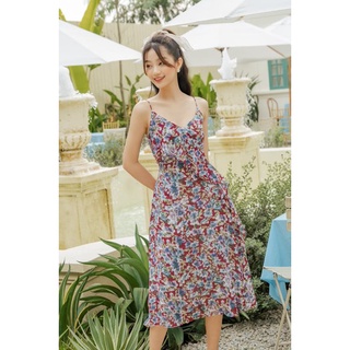 OLV - Đầm Dark Flowers Straps