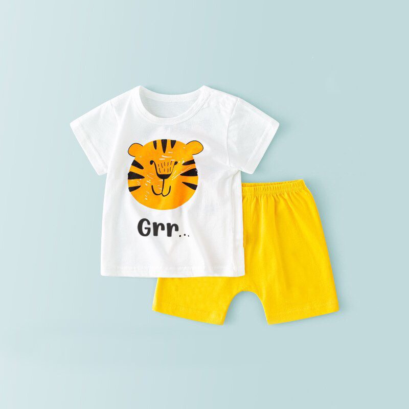 [Thun lạnh] Đồ bộ Bé Trai, Bé Gái dễ thương, Bộ cộc tay cho bé mặc nhà, Bộ quần áo trẻ em mùa hè 4-18kg