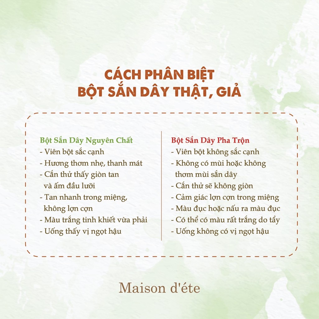 🍃 Sắn Dây Ta Thượng Hạng, Dược Tính Cao - Bột Sắn Dây Nguyên Chất Mát Lành  - Chất Lượng Không Pha Trộn