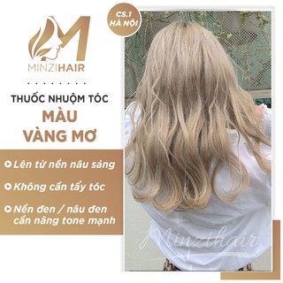 Thuốc Nhuộm Tóc Vàng Mơ | Cân Tẩy Tóc Nâng Tone | Lên từ Nền Level 8 - Minzihair