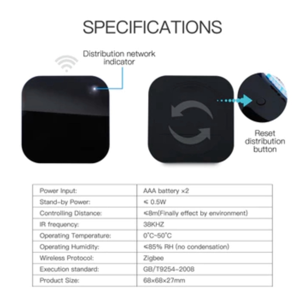 Bộ Trung tâm Hồng Ngoại Zigbee (Tuya Zigbee IR), App Smart Life / Tuya Smart -