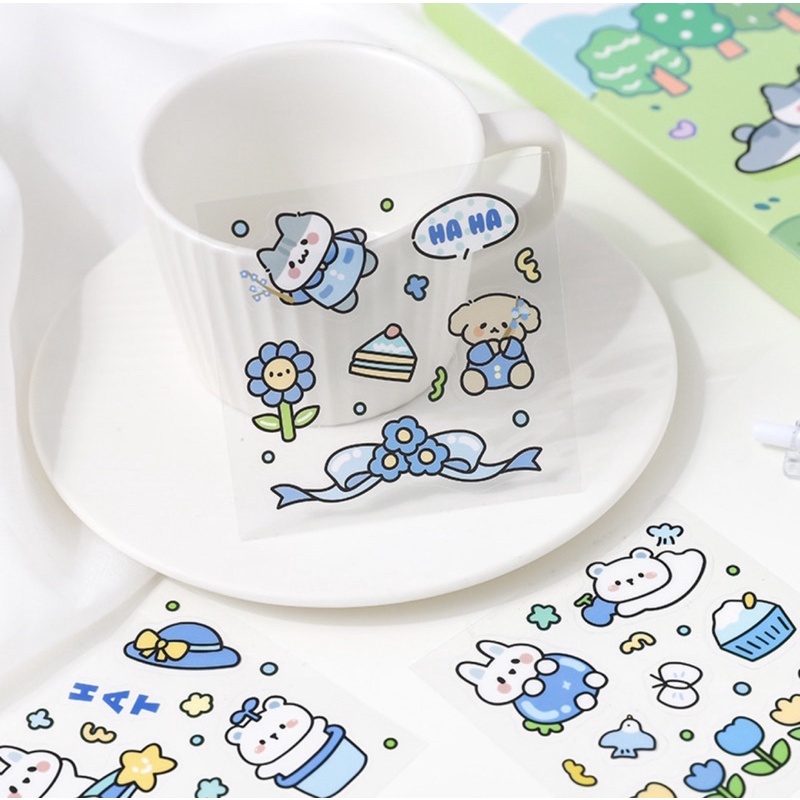 Sticker cute/Set 10 tấm hình dán Forest dễ thương trang trí sổ planner bullet journal Hàn Quốc Tẻn Tẻn