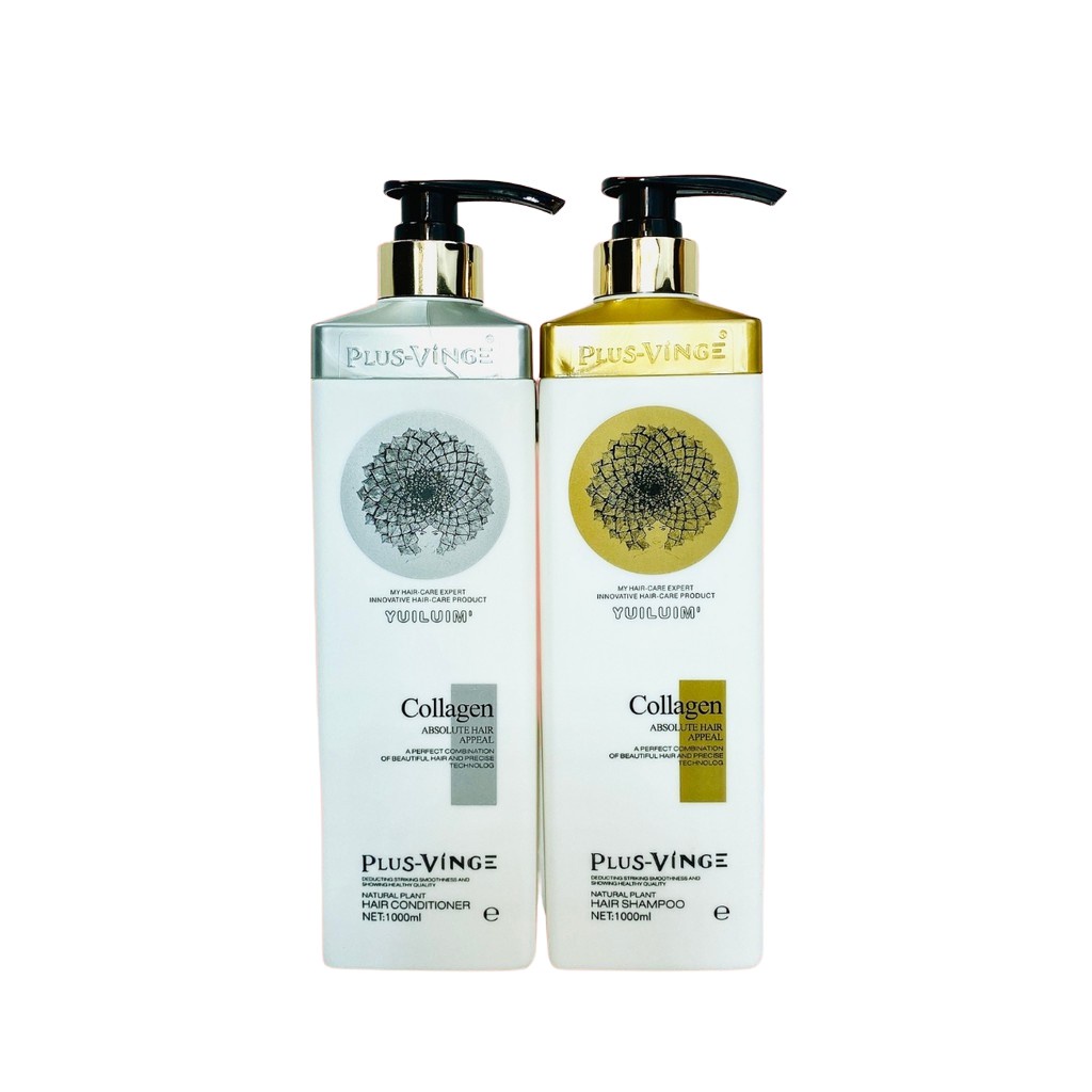 Cặp Dầu Gội Xả Collagen Vinge 1000ML Giảm Rụng Tóc, Ngăn Rụng Tóc, Phục Hồi Tóc Hư Tổn