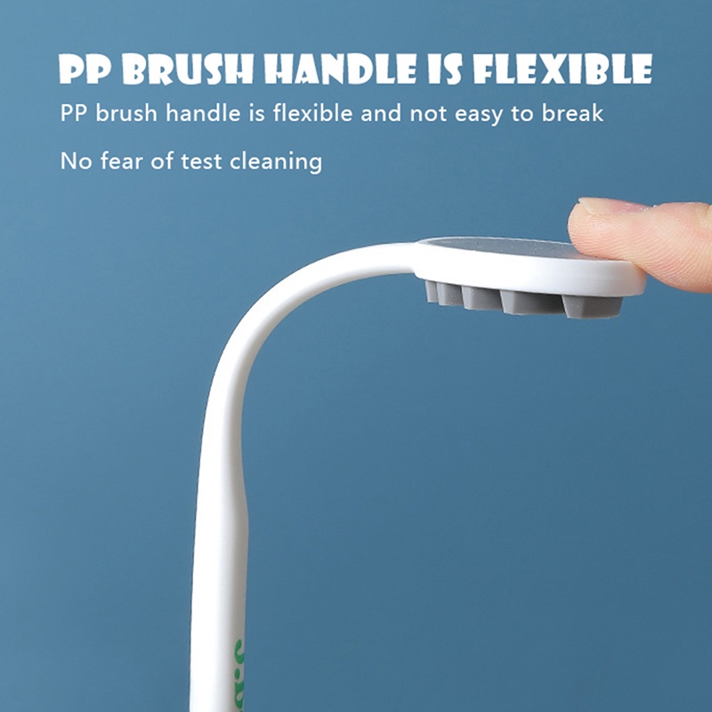 Dụng Cụ Vệ Sinh Lưỡi 2 Trong 1 Bằng Silicone