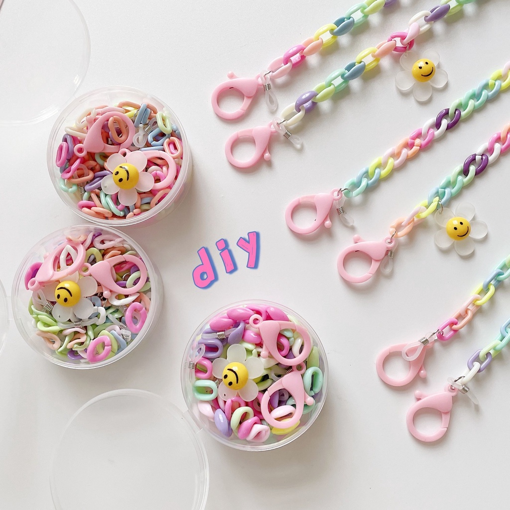 Mới Dây Đeo Cổ Mặt Hình Hoa Cúc Bằng acrylic Màu Kẹo Sáng Tạo