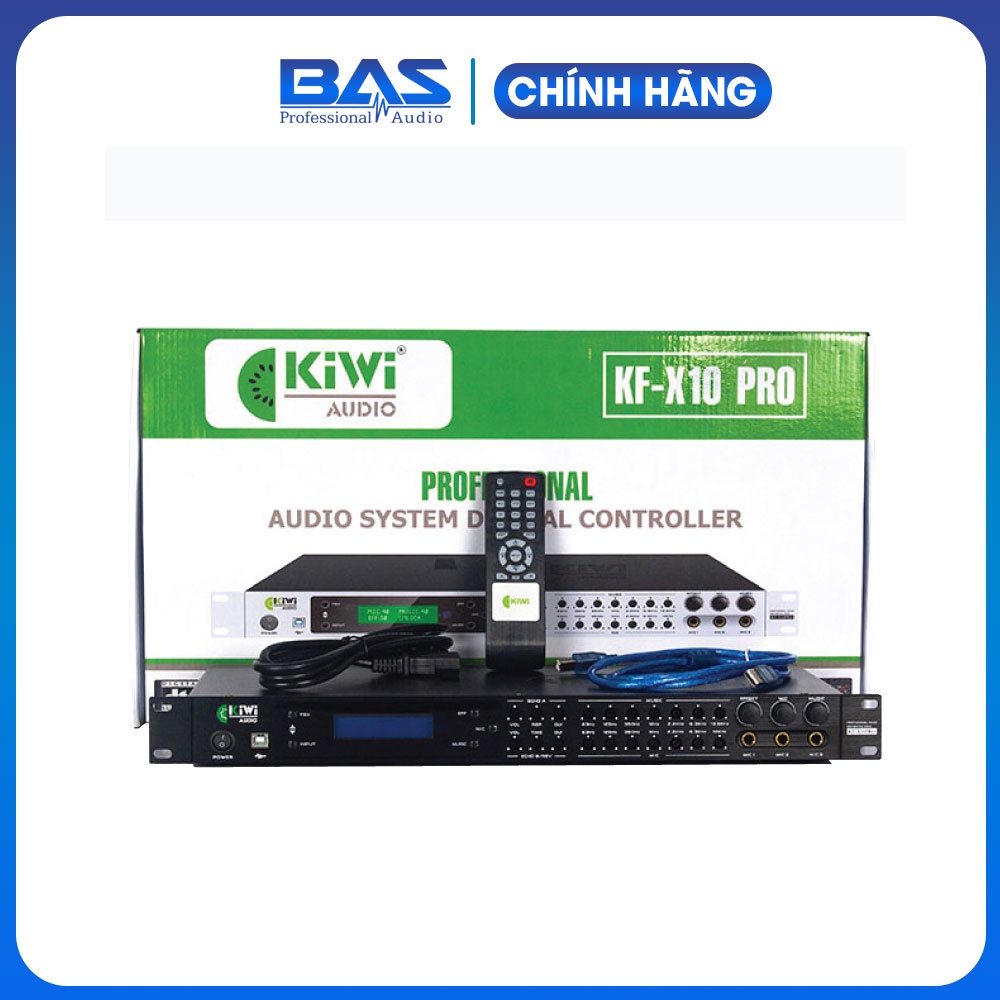 [ Chính Hãng ] Vang số chỉnh cơ Kiwi KF X10  Pro, tích hợp Bluetooth, hỗ trợ cổng Optical, cổng mic và công tắc nguồn