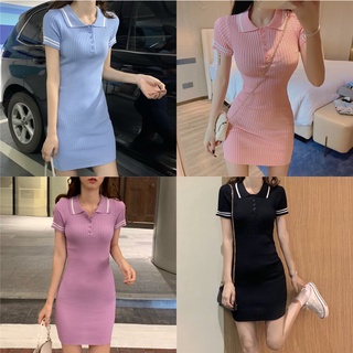 Váy len body cổ đức tôn dáng viền cổ