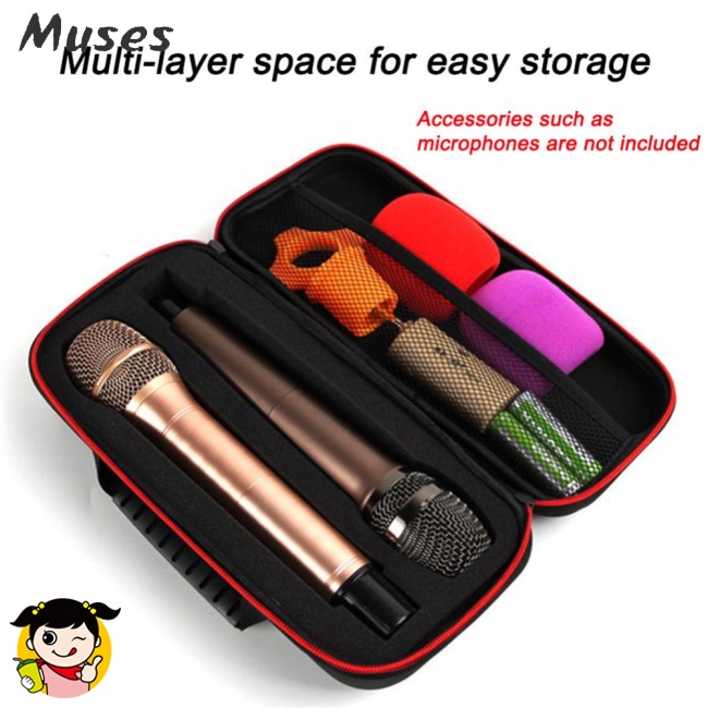 Túi Đựng Micro Không Dây Bằng Eva Cứng Sức Chứa Lớn Chống Sốc