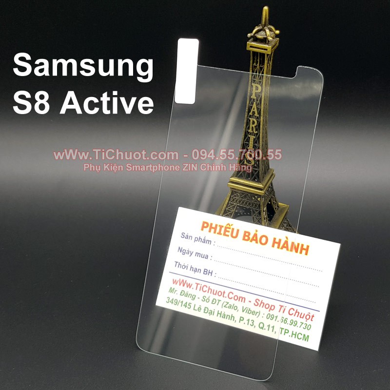 Kính CL Samsung S8 Active 9H-0.26mm Cường Lực mài cạnh 2.5D