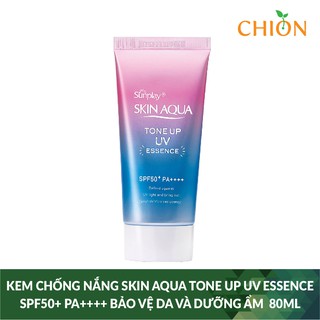 Kem Chống Nắng Skin Aqua Tone Up UV Essence SPF50+ PA++++ Bảo Vệ Da và Dưỡng Ẩm  80ml - Nhật Bản Chính Hãng