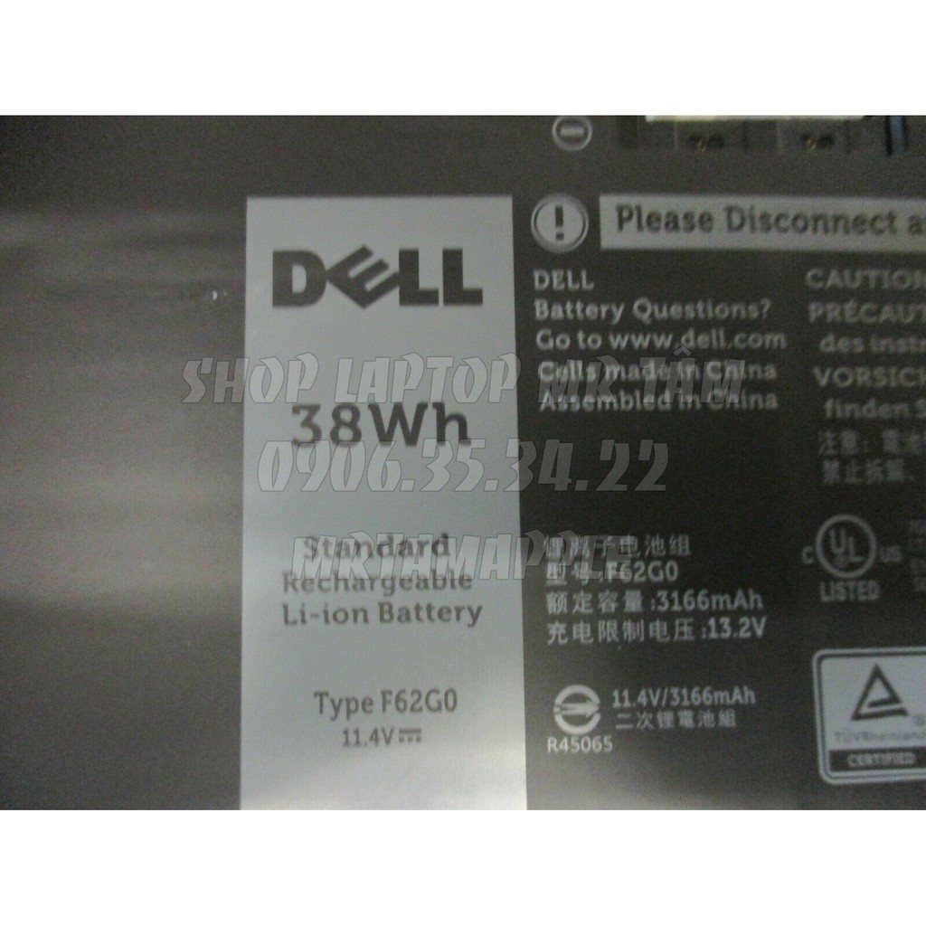(BATTERY) PIN LAPTOP DELL INSPIRON 7370 38Wh (ZIN) - Inspiron 13 7370 7373 7386 5370, Vostro 5370, RPJC3 0RPJC3 F62G0