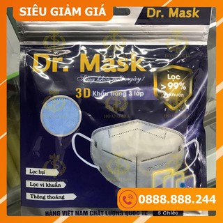 ( Hàng sẵn ) Khẩu trang 3D Dr. Mask kháng khuẩn cao cấp