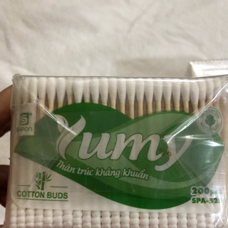 Compo 6 gói Tăm bông thân trúc kháng khuẩn Yumy gói 200 cây