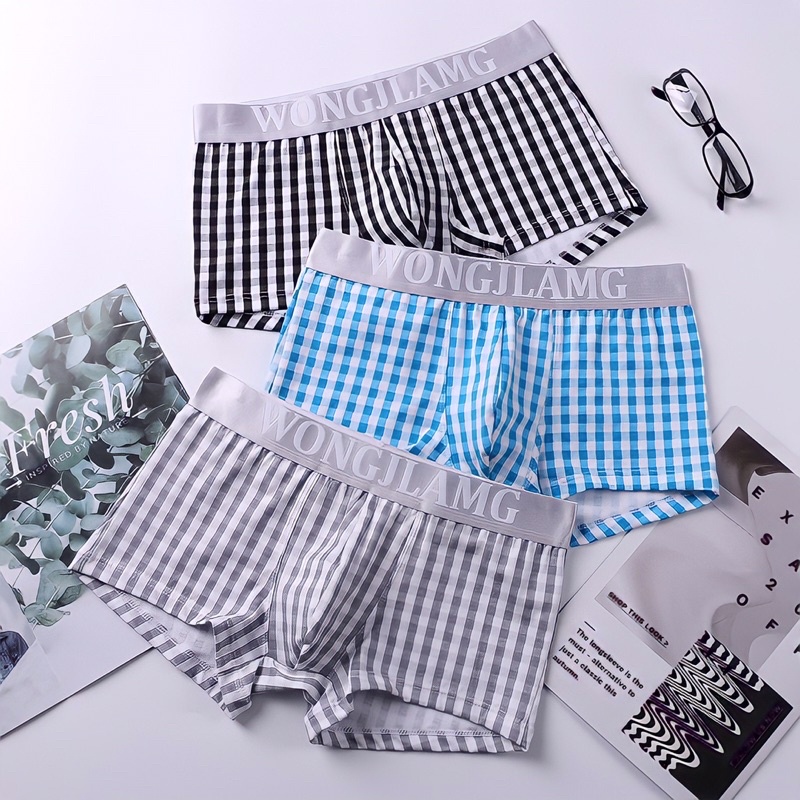 sịp nam giá rẻ  FREESHIP  Quần Lót Boxer Nam Hàng Chất Lượng CaoSịp kẻ Thanh Lịch