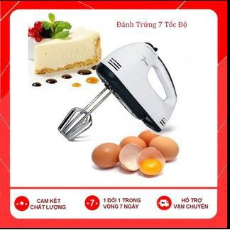 Máy đánh trứng cầm tay mini 7 tốc độ công suất 180W đánh bọt cà phê đánh trứng đánh kem tiện lợi