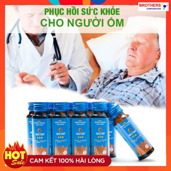 [Chính hãng] Nước Đông Trùng Hạ Thảo Hector Sâm (Hộp 10 chai x 50ml)