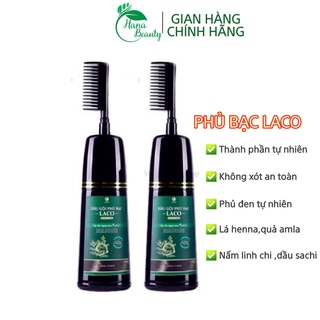 Dầu gội phủ bạc nhuộm tóc đen tự nhiên thảo dược Laco 200ml,phủ đen tự nhiên an toàn