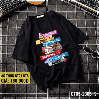 [ B  T S ] Áo Thun Tên Thành Viên Band Nhạc Chibi B T 2 1 - CT05-230519