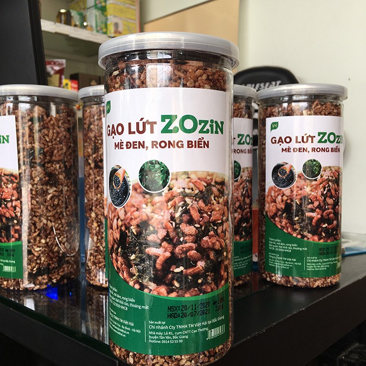 [ HCM Giao Hỏa Tốc] Cơm Sấy Gạo Lứt Mè Đen Rong Biển ZoZin - ăn chay, ăn kiêng, giảm cân, người bị tiểu đường - Hộp 310g