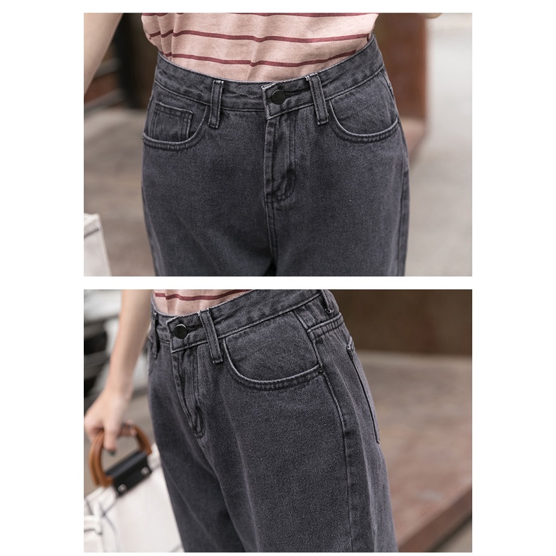 Quần jeans nữ  - quần baggy jeans Unisex  lưng cao vải đẹp dày dặn | BigBuy360 - bigbuy360.vn