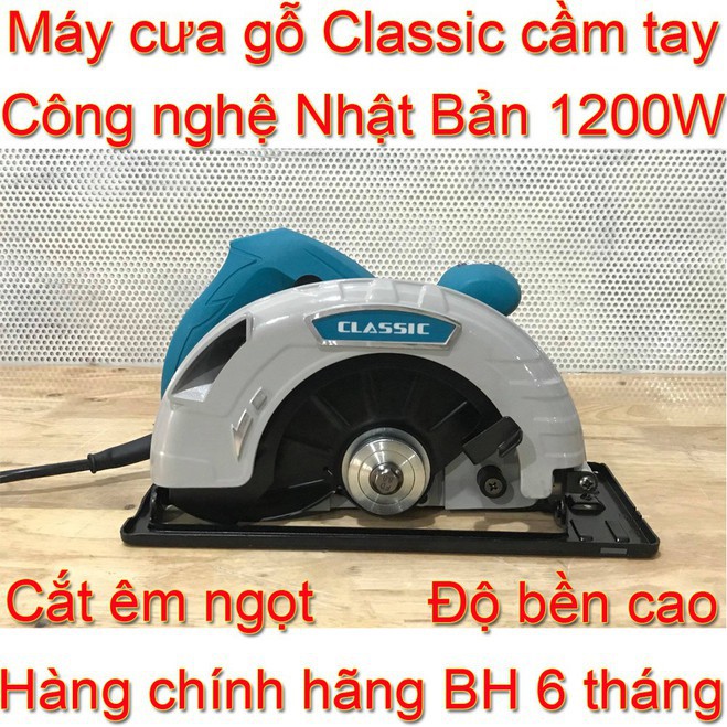 Máy cưa xẻ gỗ bàn trượt đĩa tròn Classic-6140 chính hãng, 1200W động cơ dây đồng bền bỉ, bảo hành 6 tháng toàn quốc