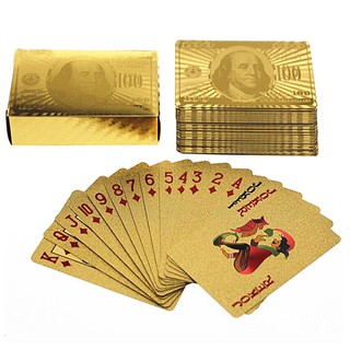 Bài tây mạ vàng cao cấp nhũ vàng 24k – bài mạ vàng chống thấm nước