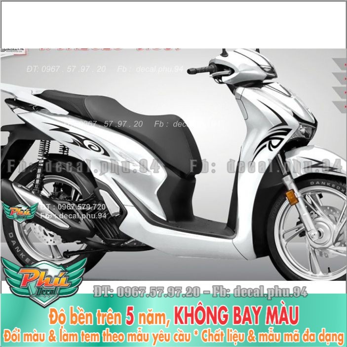Tem rời SH TRẮng 2020 Chỉ đen (B) -1