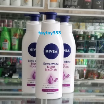 Sữa dưỡng thể giúp săn da, dưỡng trắng Nivea ban đêm 350ml