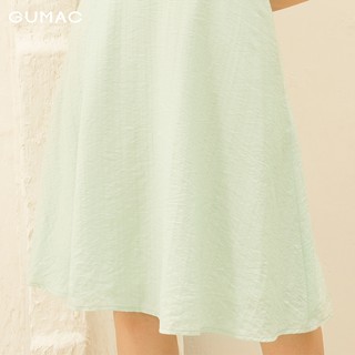 Đầm nữ phối lá cổ trắng DA10125 GUMAC
