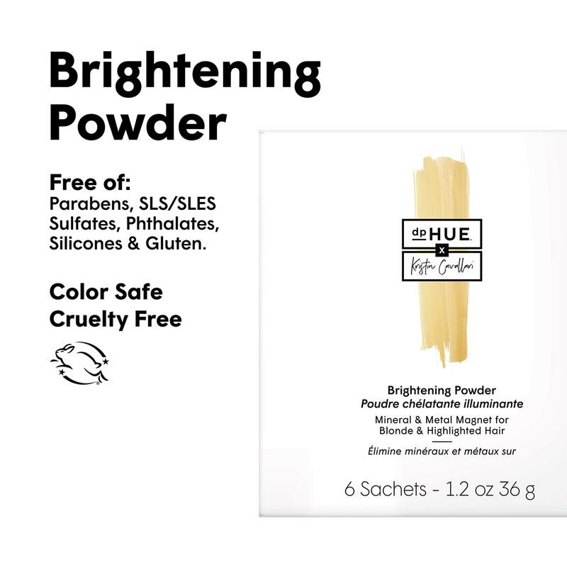 Bột gội giữ và làm sáng màu tóc nhuộm, tóc tẩy dp HUE Brightening Powder 6g (Hàng Mỹ- dòng cao cấp)