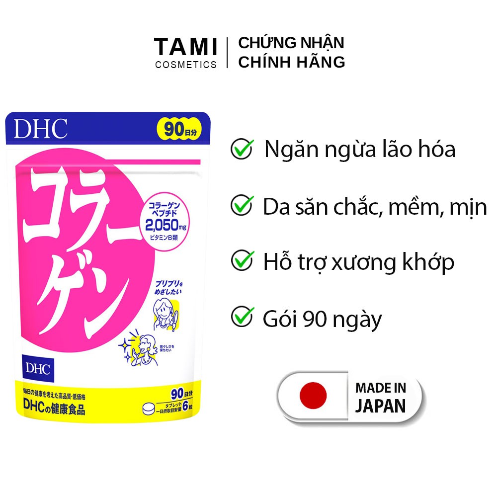 Viên uống collagen DHC Nhật Bản chống lão hoá da hỗ trợ xương khớp thực phẩm chức năng gói 90 ngày TM-DHC-COL90