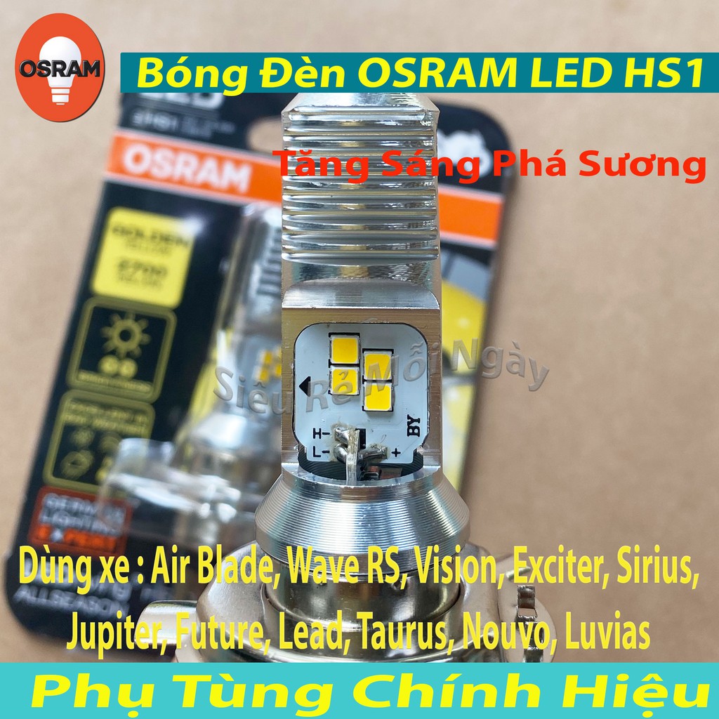 OSRAM BÓNG ĐÈN LED TĂNG SÁNG PHÁ SƯƠNG HS1 AIR BLADE, WAVE RS, VISION, EXCITER, SIRIUS, JUPITER, FUTURE, LEAD, TAURUS