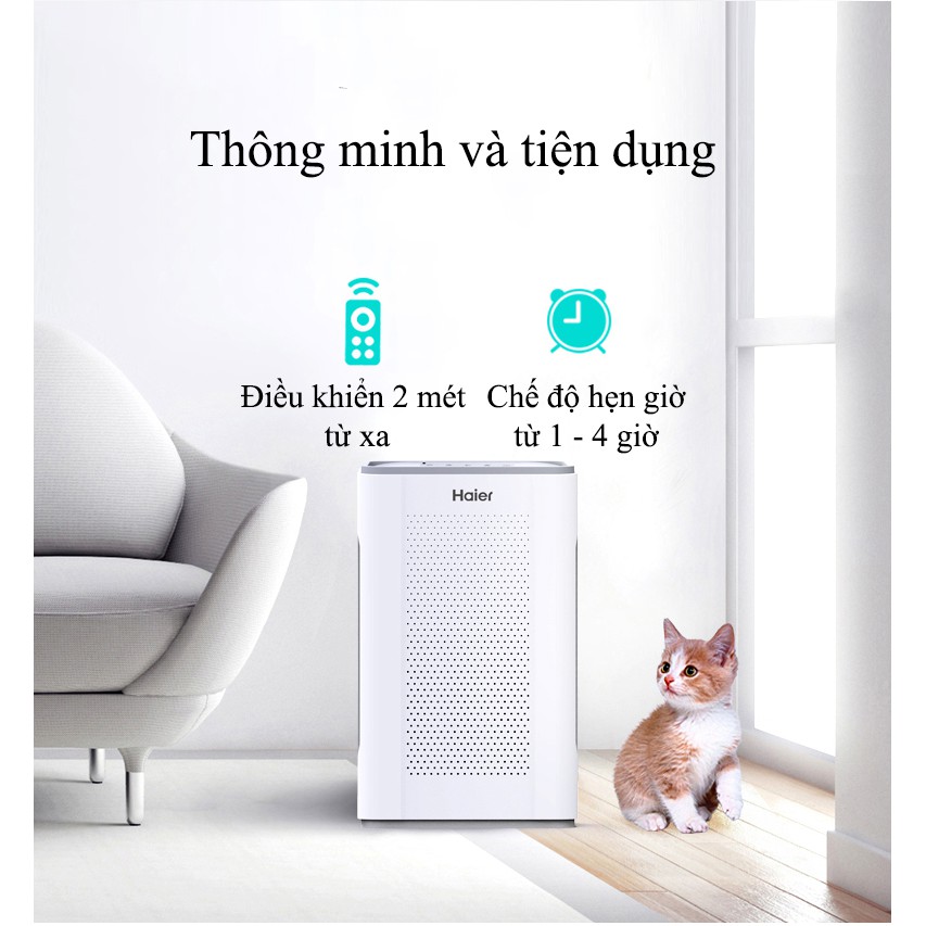 Máy lọc không khí Haier KJ200F-A180A lọc bụi PM 2.5 công suất lớn, tiếng ồn thấp (cao cấp)