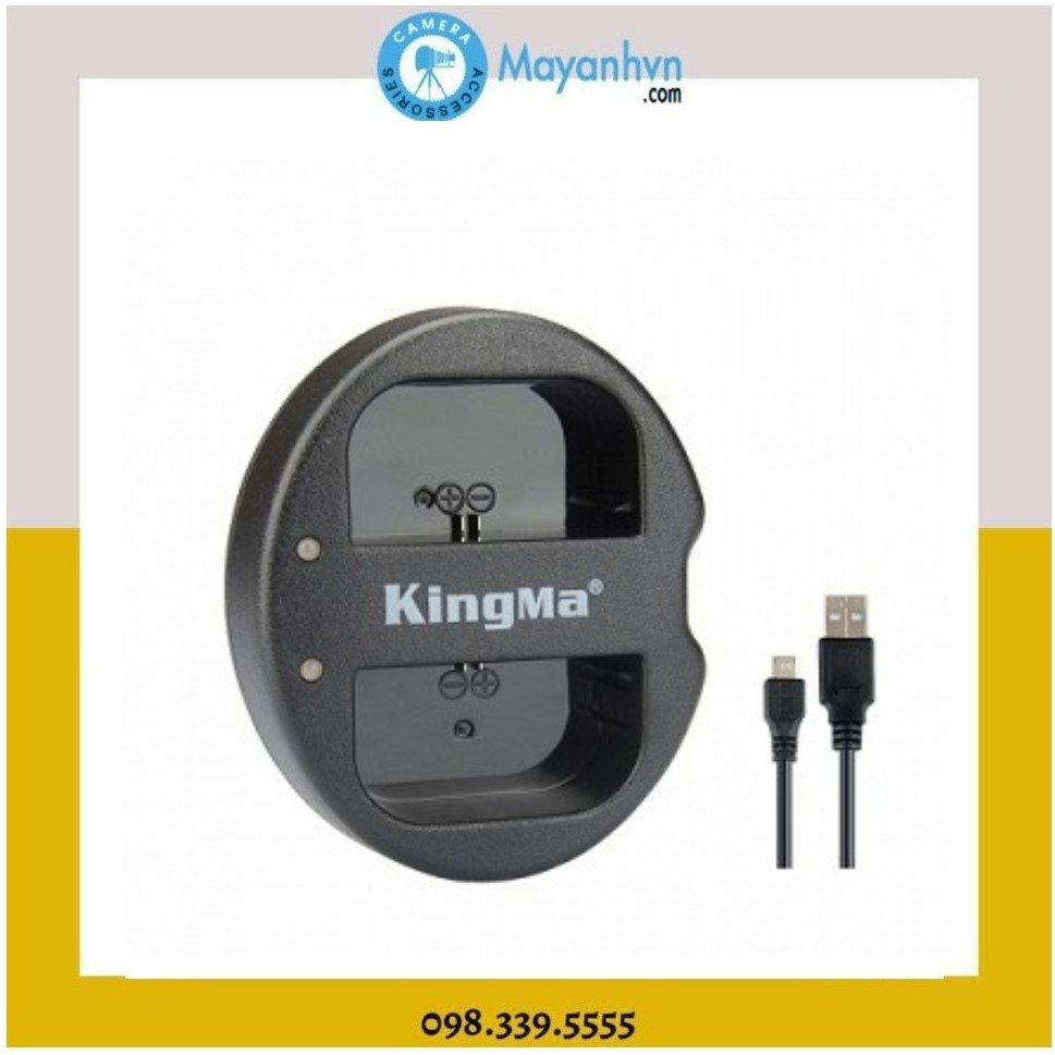 Sạc đôi 2 pin hãng Kingma LP-E6