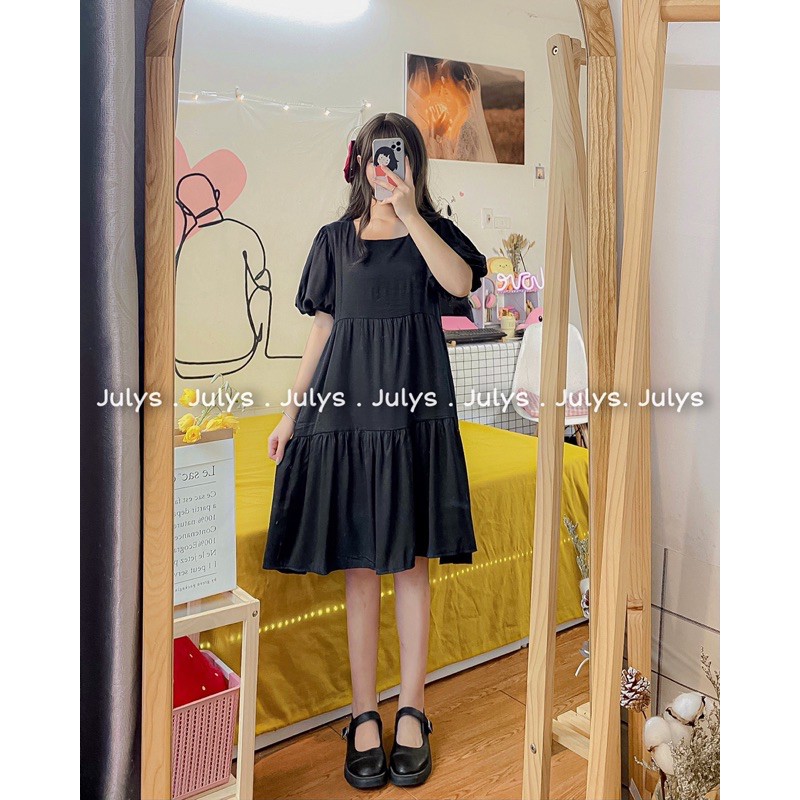 [Mã SKAMA06 giảm 8% tối đa 50K đơn 250K] Váy babydoll ba tầng tay bồng (ảnh thật shop chụp kèm video) | BigBuy360 - bigbuy360.vn