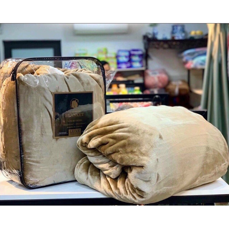 [ Hàng loại 1] Chăn lông Blanket cao cấp 2,5kg loại1 có túi xách