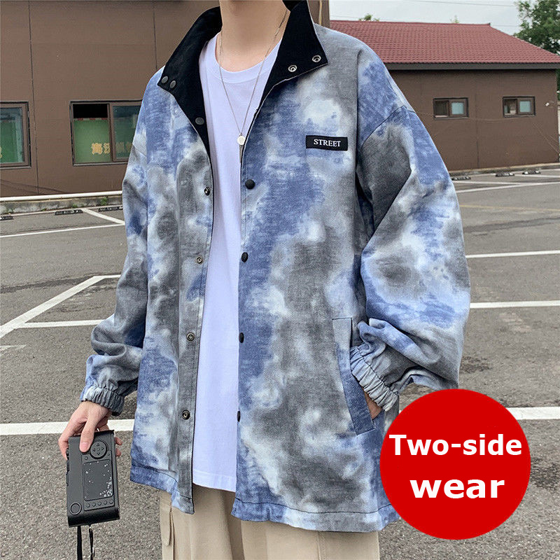 Áo Khoác Hai Mặt Dáng Rộng Phong Cách Hàn Quốc Cho Nam Giới